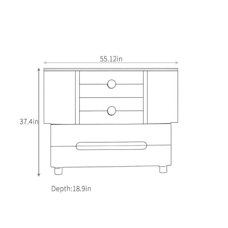 Retro-Style Practical Sideboard