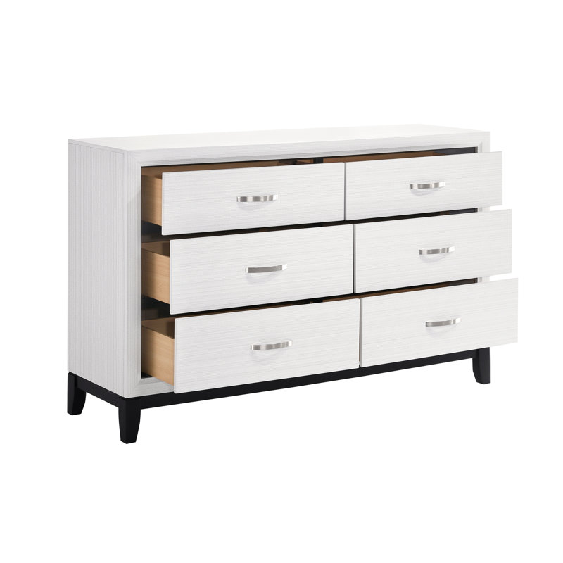 6 - Drawer Dresser, White