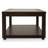 Carrollton Wood and Glass Rectangular Coffee Table - Rustic Ranch