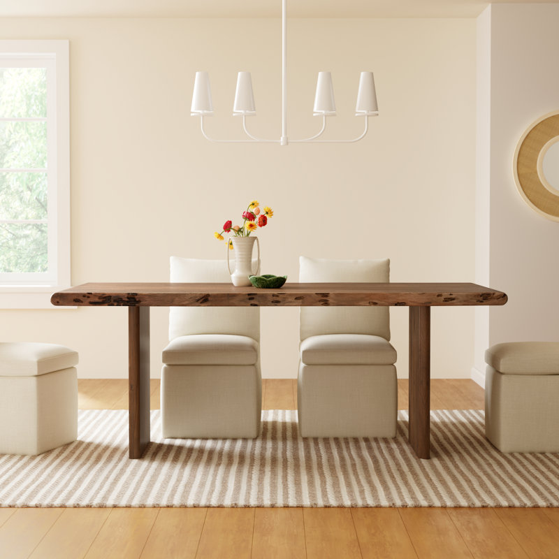 Ruma Dining Table Brown, 30" H x 78" L x 40" W