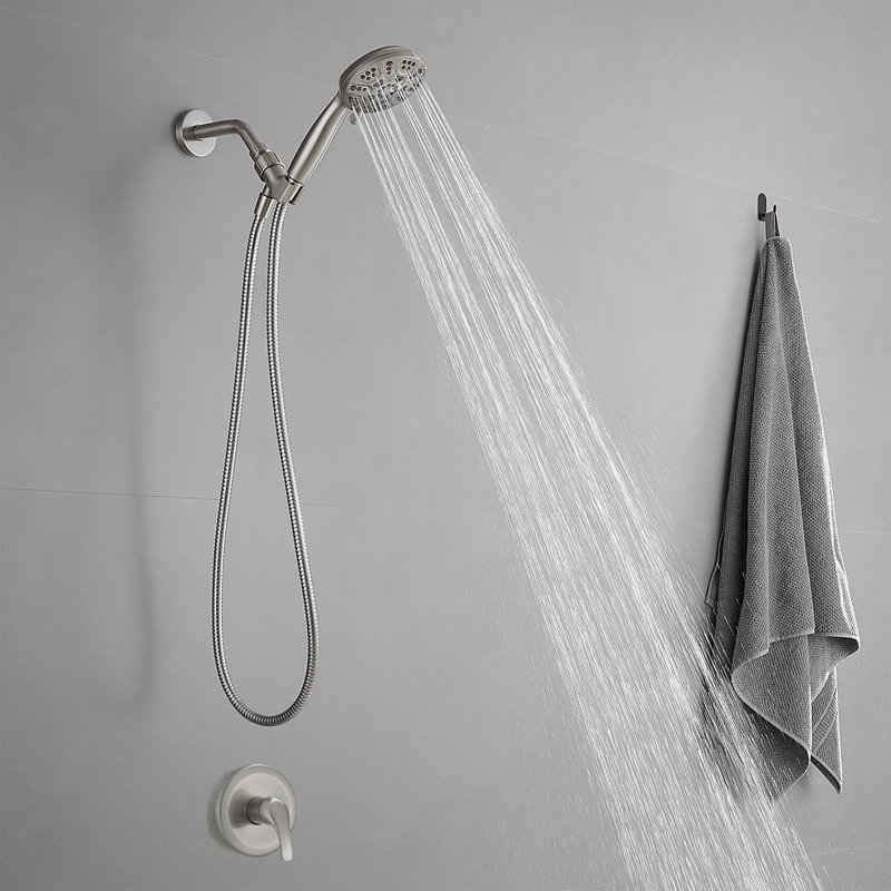 Single-Handle Shower Faucet Set With 6 Spray Modes, 1.8 GPM, Complete Trim Kit Including Valve And Filtered Handheld Shower Head