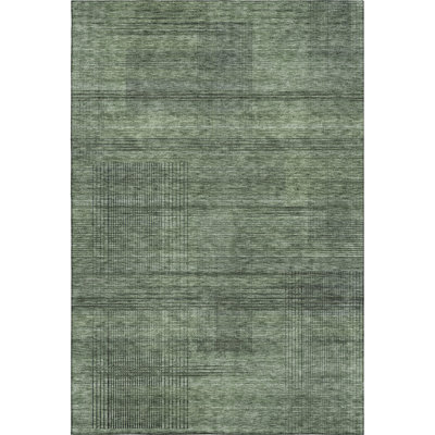 Premium Machine Washable Prisco Olive Rug