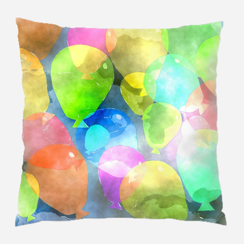 Coussin watercolour Burkhardt, Microsuède, Intérieur