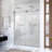 Marlowe Frameless Single Sliding Shower Door With Tempered Glass And Stainless Steel Rollers-123044016-123044019