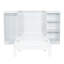 Lit simple blanc avec rangement et tablettes de chevet - structure stable de taille option garde-robe et design fonctionnel