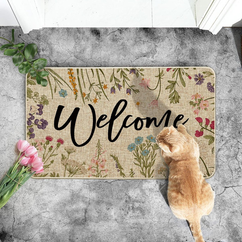 Paillasson Wild Flowers Welcome Summer - tapis d'intérieur / extérieur multicolore