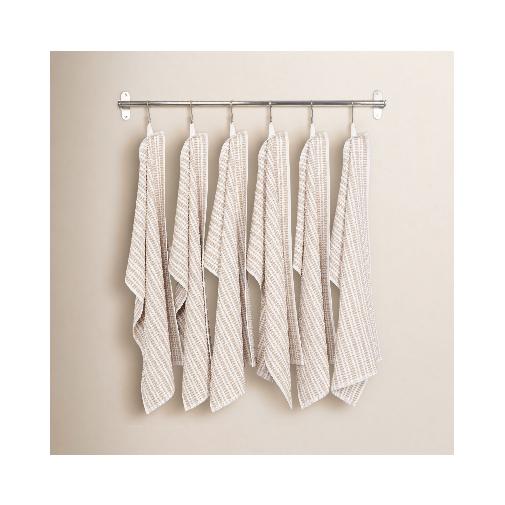 Ripple Terry Kitchen Towel - 16" X  28", Taupe