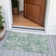 Machine Washable Indoor/Outdoor Xhevrie Teal Rug