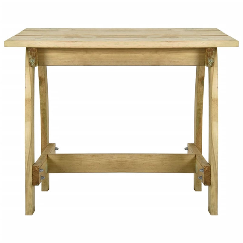Depp Rectangular Pine Outdoor Dining Table , 110cm cm W 74cm cm D