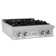 ZLINE 30 in. Legacy Gas Rangetop with 4 Brass Burners and Porcelain Cooktop in Satin Steel
