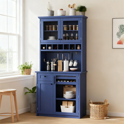 Farmhouse Freestanding Buffet with Hutch, 35.4