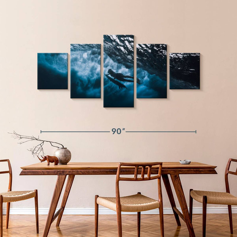 Surfer Dive, 42" H x 92" W