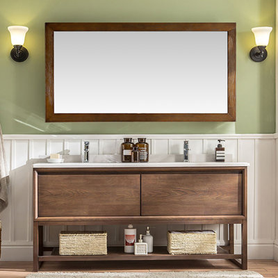 Meuble-lavabo simple de style campagne américaine