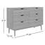 Commode double l 47,25 po à 6 tiroirs Indra-184123525