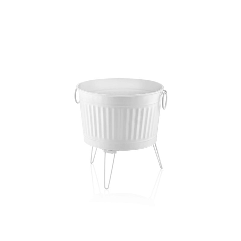Brawley Metal Pot Planter, 45cm H x 35cm W x 35cm D, Matte Black