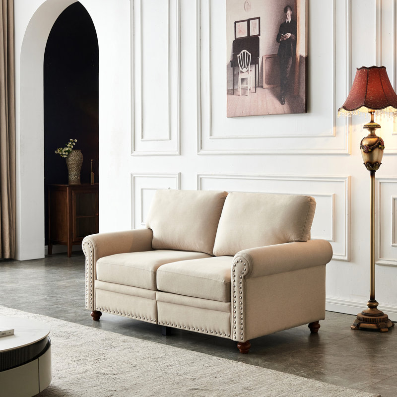 Rangement en beige - construction solide, coussin de siège en mousse confortable avec cadre, cadre, Beige