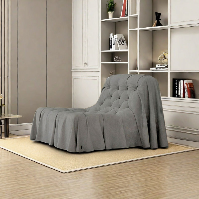 High quality pine cotton linen chair, Grey