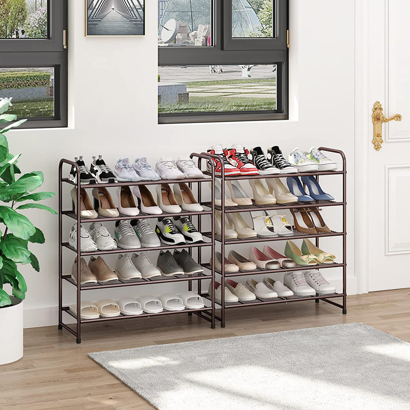 Range-chaussures simple empilable 15 paires Simple, Bronze