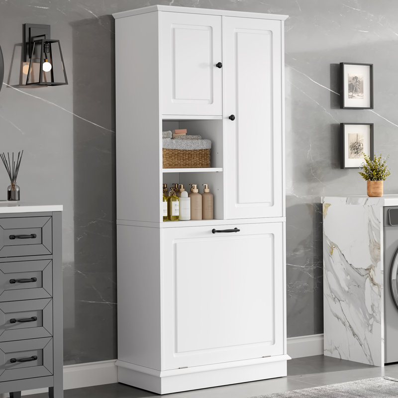 Barton 67.7'' Freestanding Bathroom Cabinet, White