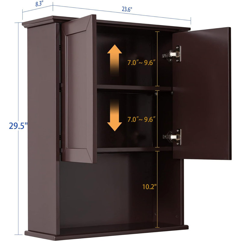 Beesan Bathroom Cabinet, Brown