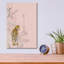 Léopard sur fond rose minimaliste »par MomArt, verre acrylique, art mural-1767079875