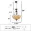 Stabler 3 - Light Dimmable Tiffany Geometric Chandelier