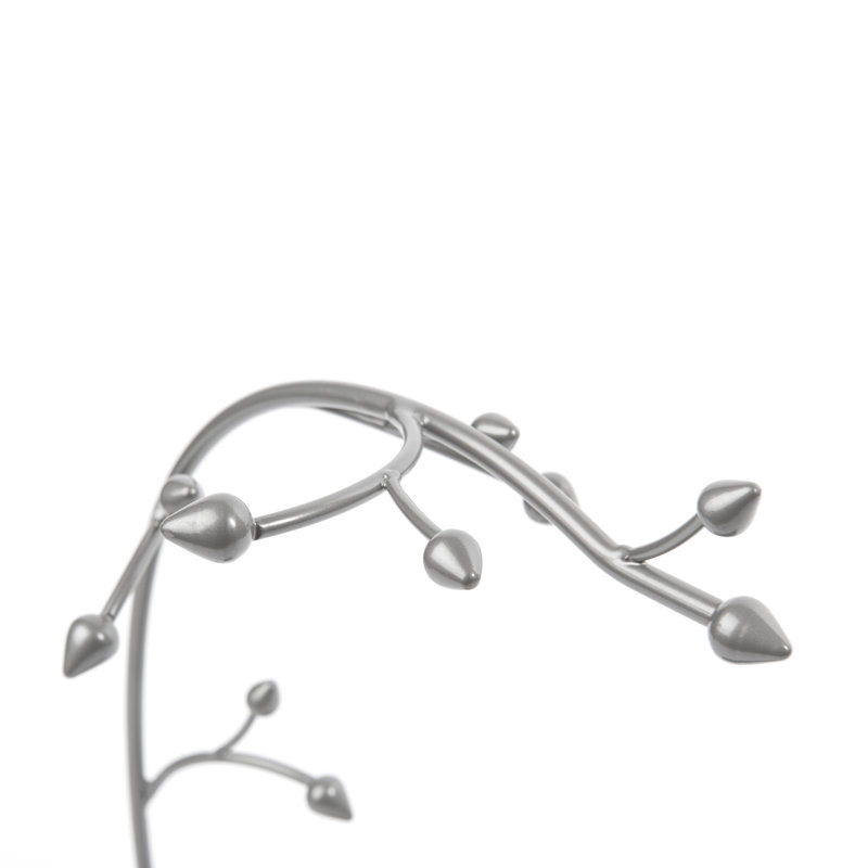 Gun Metal Orchid Jewelry Stand with Leaf Dish