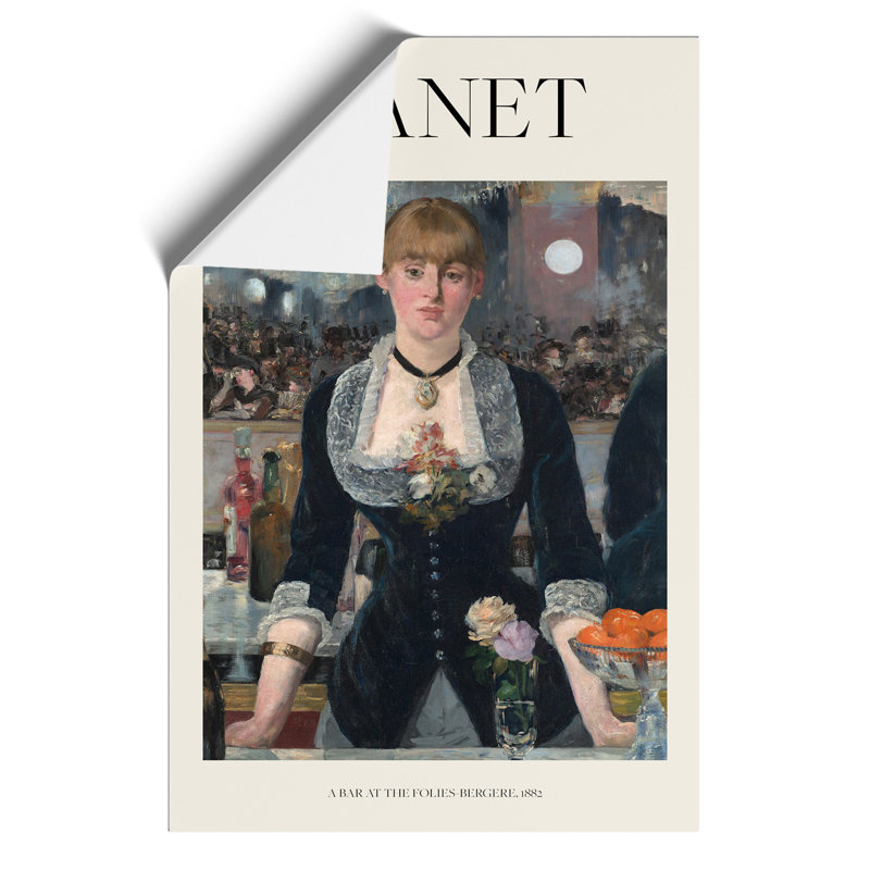 A Bar at the Folies Bergere by Edouard Manet - 1 Piece Painting, 30cm H x 21cm W x 0.1cm D