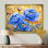 Pivoines bleues saphir dans le verger - pivoines, art mural