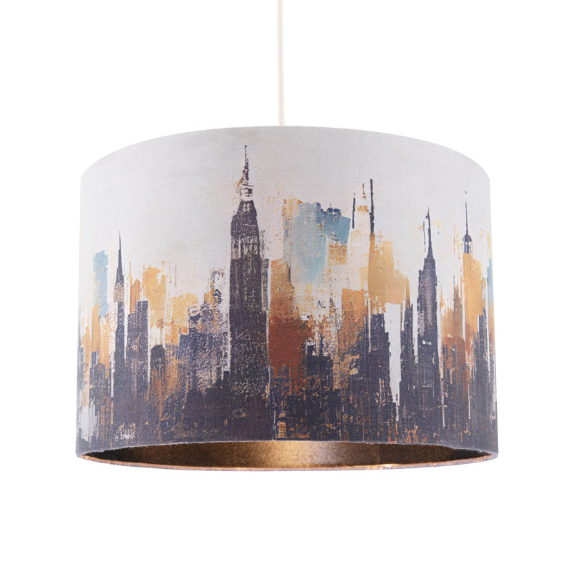 20cm H Fabric Drum Lamp Shade ( No Direct Attachment Method ) in Black