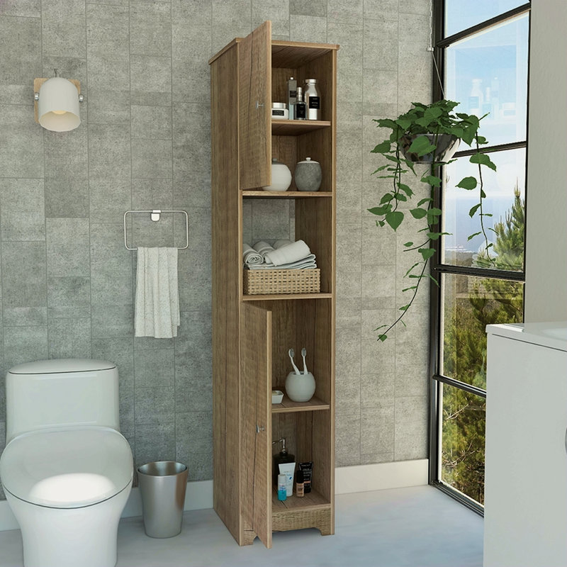 Armoire à linge à 1 tablette, Chêne