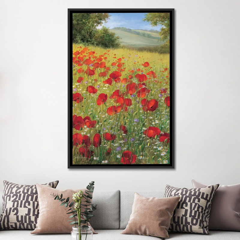 «Sparkling Field II», reproduction sur toile, H 26 po x l 18 po x P 1,5 po, Toile encadrée noire, Pas de tapis