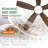 41" Modern 5-blade Flush Mount Indoor Ceiling Fan With Light And Remote/app Control-710461774