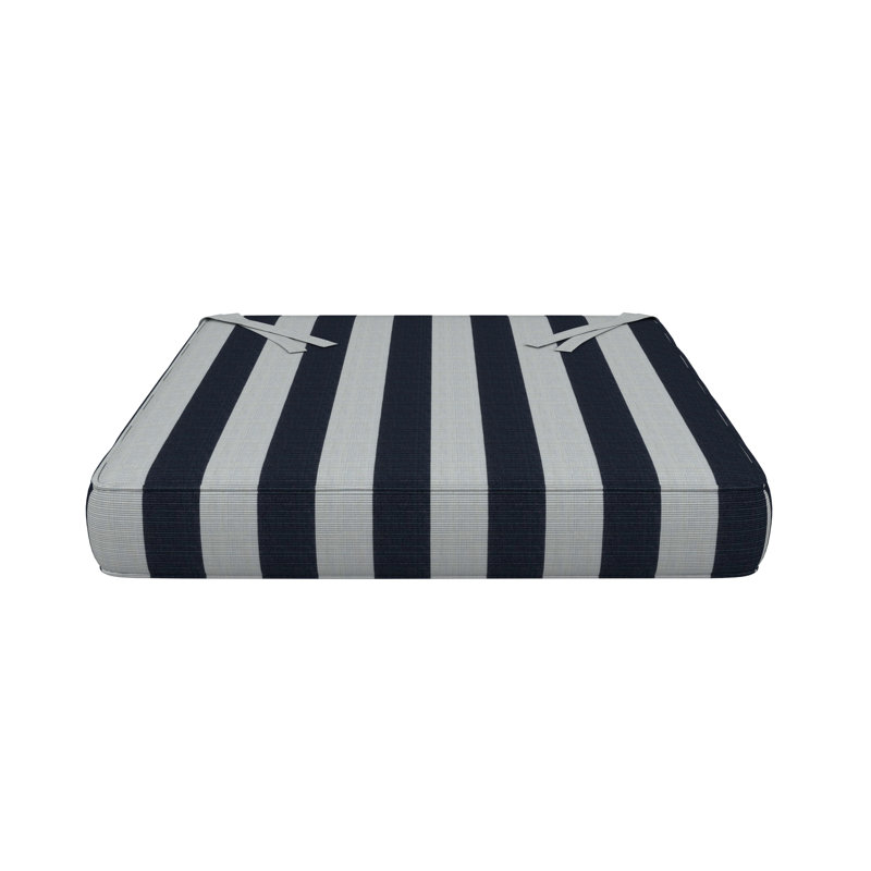 Wayfair Custom Outdoor Dining Chair Cushion With Sunbrella Fabric, 18" W x 18" D, Sunbrella® Canvas Natural