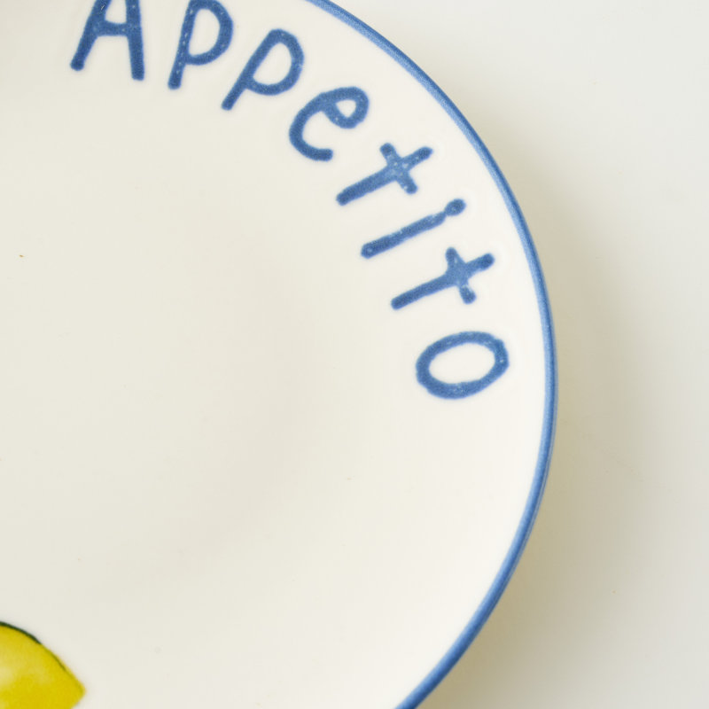 Assiette à dessert en porcelaine Lemoncello