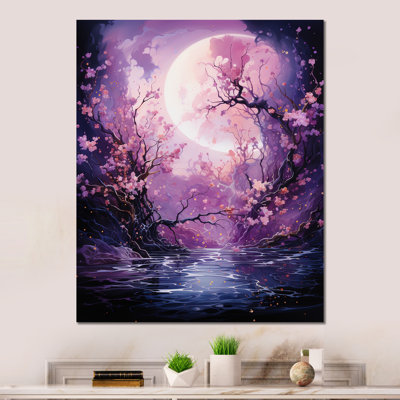 «Moon Nightly Flower Luminosité I» sur métal