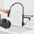 LED Kitchen Faucet With Pull Down Sprayer And Pot Filler Single Hole Kitchen Sink Faucet Matte Black