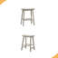 Ensemble de 2 tabourets ergonomiques sans dossier à hauteur de comptoir 17,5 po
