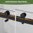 60'' W x 74'' H Door Double Sliding Frameless Shower Door with 8mm easy clear Tempered Glass, Mat Black-120094591