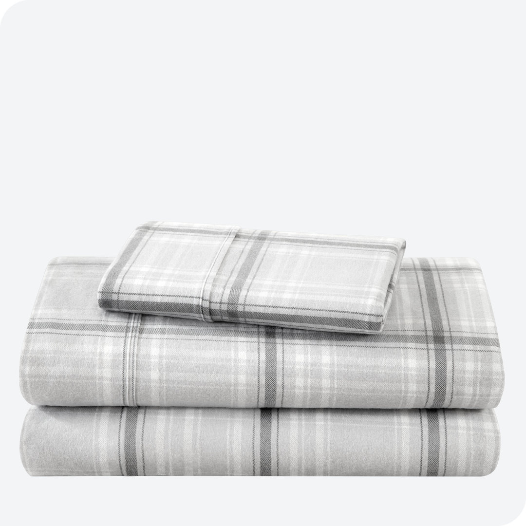 100% Cotton Flannel Sheet Set Bare Home 