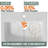 22"W x 17"D Bathroom Pedestal Sink Combo Vitreous China White, with 1 Faucet Hole & 1 Overflow Hole-111657493