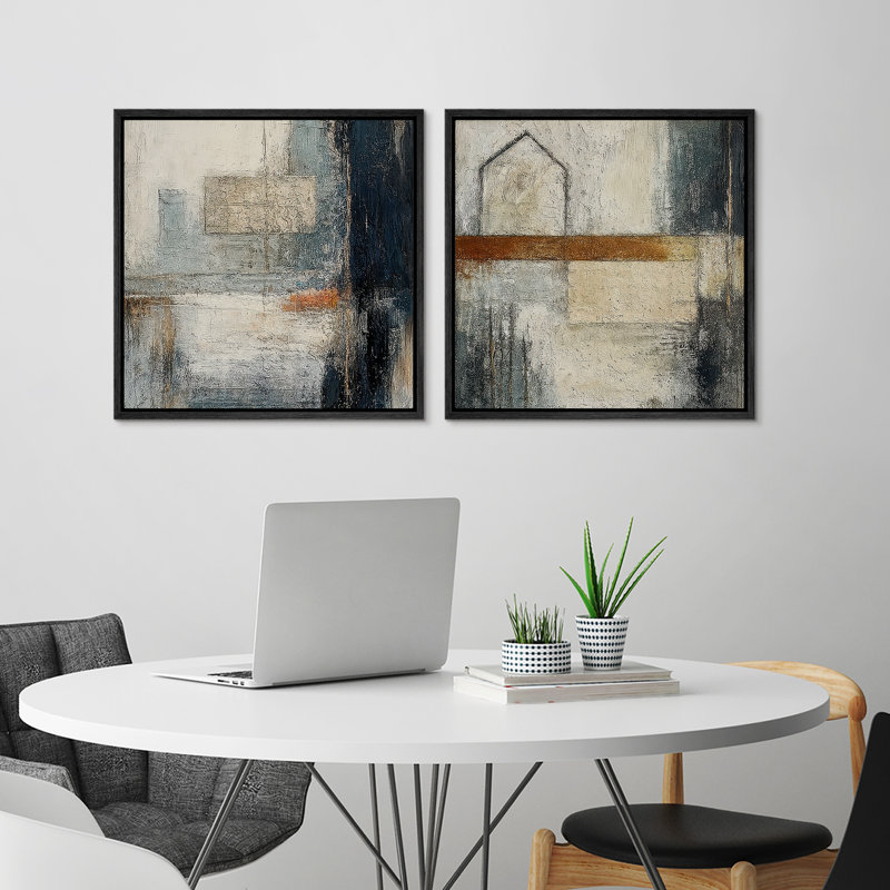 Art mural rétro encadré Fine Art Antique Classic pour chambre à coucher - 16 po x 16 po, H 16 po x l 32 po, Noir