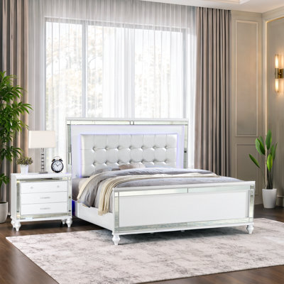 Denard Upholstered Standard 4 Piece Bedroom Set