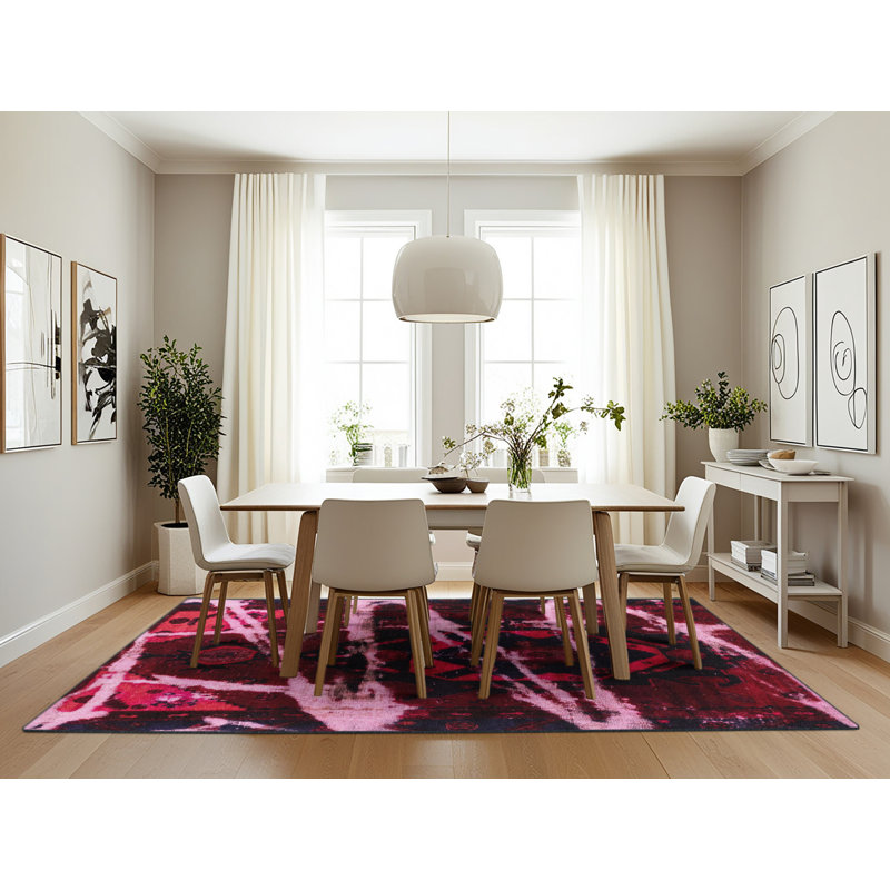 Abstract Indoor Rug, Rectangle 7' x 10'
