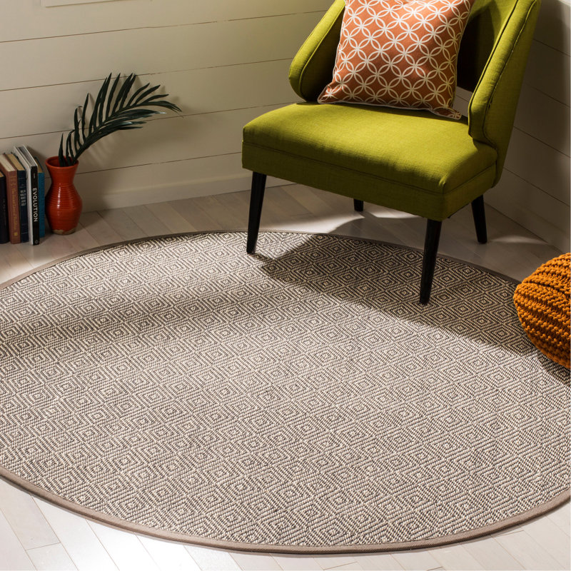 Tapis naturel / taupe Chairez, Rond 6 pi