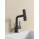Pull-Out Lift LED Temperature Digital Display Bathroom Basin Faucet, Single Handle 360° Rotatable Waterfall 3-In-1 Basin Tap With Adjustable Height