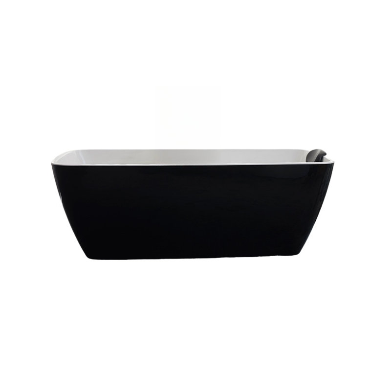 63'' x 29.5'' Acrylic Bathtub, Black