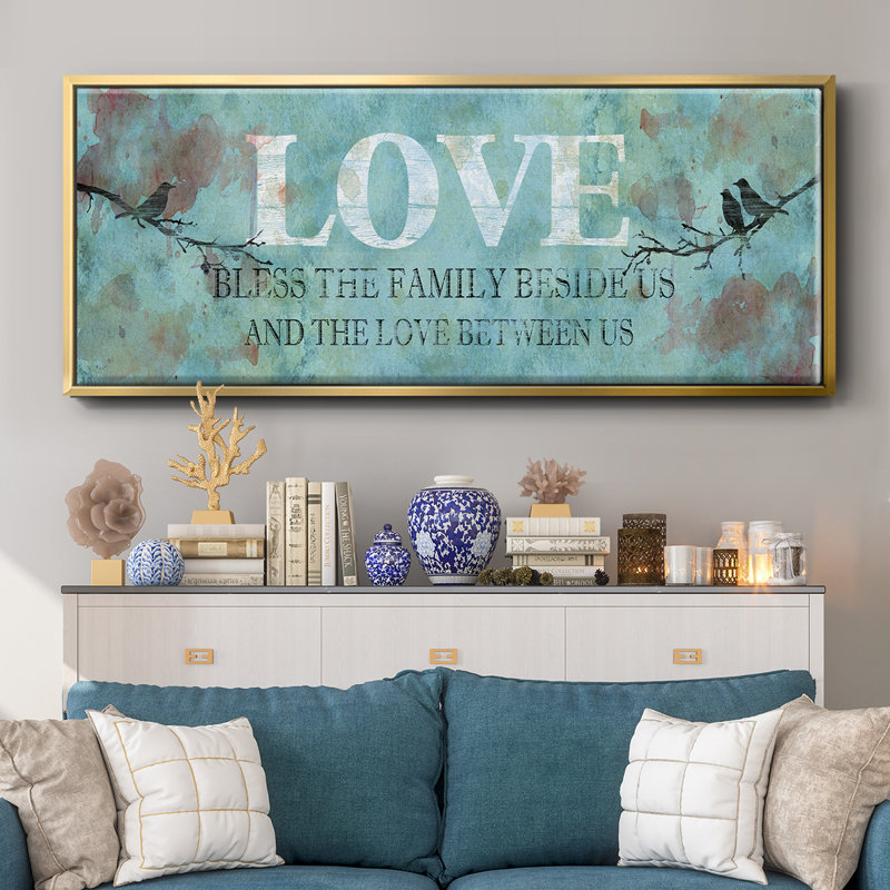 Amour entre nous - toile encadrée, H 12 po x l 30 po
