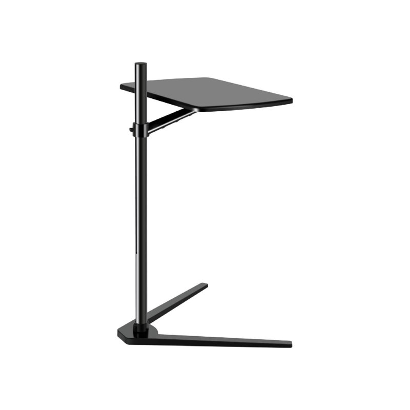 Height Adjustable Tray Side Table Black for Bed or Sofa Laptop Desk