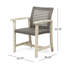 Chaise de salle à manger en bois et osier Hampton (ensemble de 2)-116433193